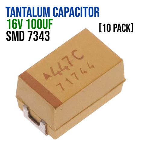 Tantalum Capacitor V Uf Smd Pack Micro Robotics