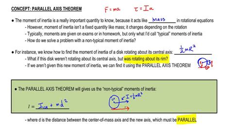 Parallel Axis Theorem