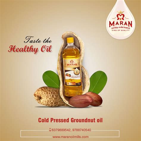 Groundnut Oil Maran Oil Healthy Oils Food Ads Food Banner