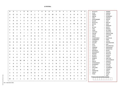 Mots M L S Le Football Compr Hension Fran Ais Fle Fiches Pedagogiques