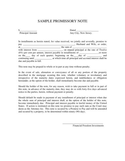 22 Promissory Note Template Page 2 Free To Edit Download And Print Cocodoc