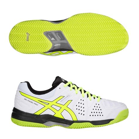 Zapatillas Asics Gel Padel Pro Sg Blancas Y Amarillas E Y Oferta