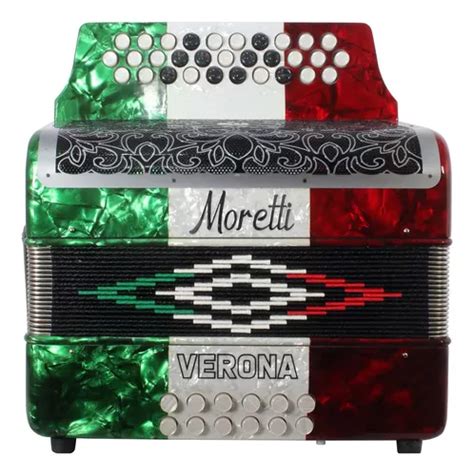 Moretti Verona Acordeon 12 Bajos 31 Botones Tono Fa Bandera