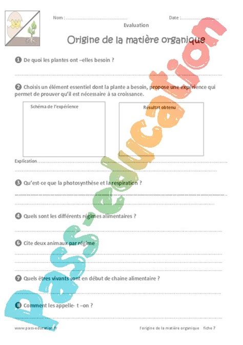 Evaluation Monde Du Vivant Me Bilan Et Controle Corrig Pdf