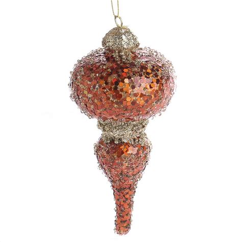 Sparkling Beaded Finial Ornament Christmas Ornaments Christmas And