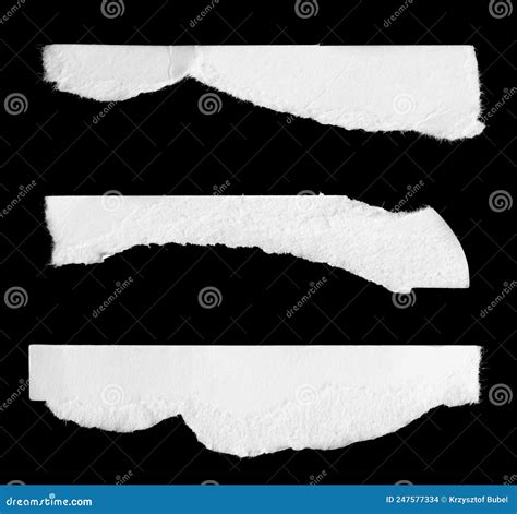 A White Piece Of Paper On A Black Isolated Background Stock Photo