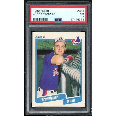 Larry Walker Rookie Card Fleer Psa Target