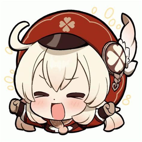 Genshin Impact Emote Sticker Genshin Impact Emote Klee elementų