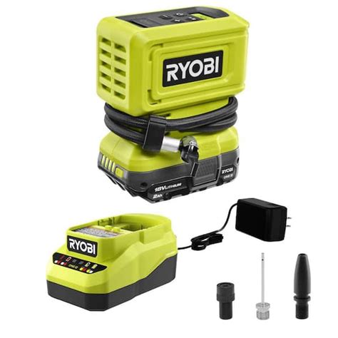 Ryobi One V Cordless High Pressure Inflator Kit With Ah Battery