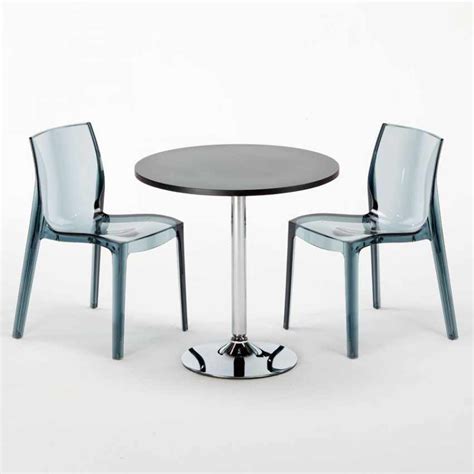 Table et chaises pour bars cafés et restaurants version table ronde