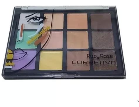 Paleta De Corretivo Contorno 12 Cores Ruby Rose MercadoLivre