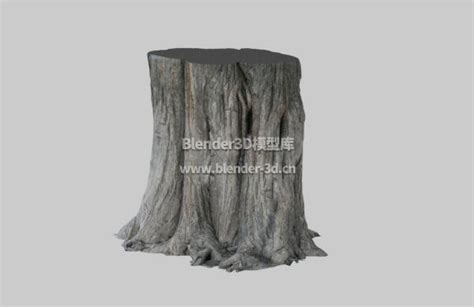 Blender 苔藓树桩3d模型素材资源免费下载 Blender3d模型库