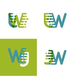 Jp Letters Logo With Accent Speed In Light Green Vector Image