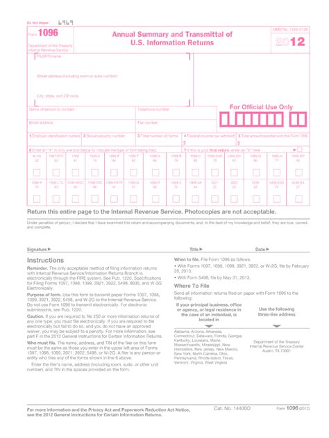 1096 Form - Fill Out and Sign Printable PDF Template | airSlate SignNow