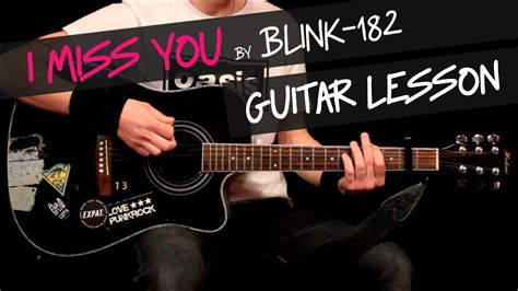 I Miss You Blink 182 Guitar Lesson With Chords By Gv Youtube