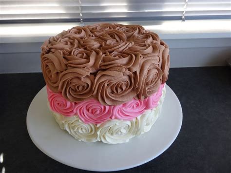 Neapolitan Rose Cake With Whipped Cream Cream Cheese Icing Cupcake