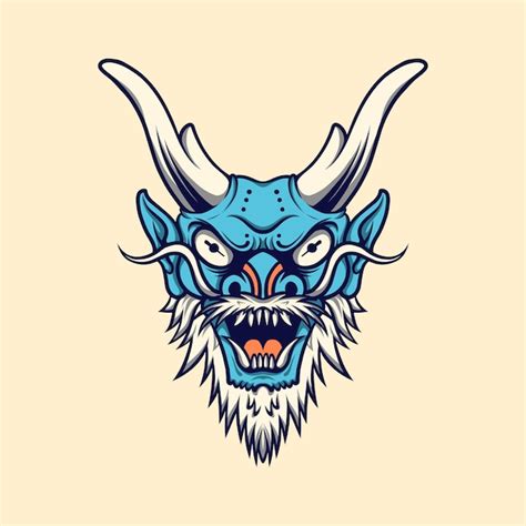 Premium Vector | The dragon blue vector art