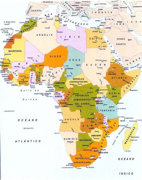 Mapa politico de africa grande con sus paises y capitales – Artofit