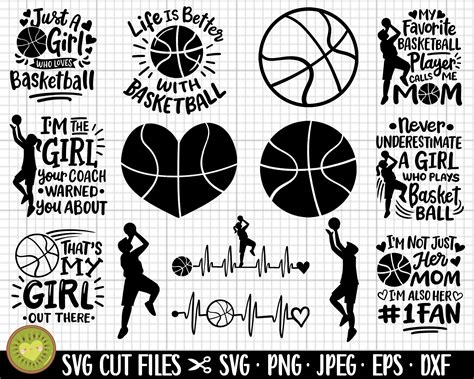 Basketball Svg Bundle Cricut Free Commercial Use Basketball Etsy