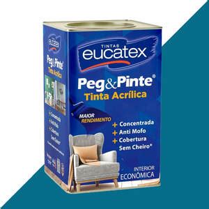 Tinta Latex Eucatex Peg Pinte Acrilico Azul Profundo 18l Leroy Merlin