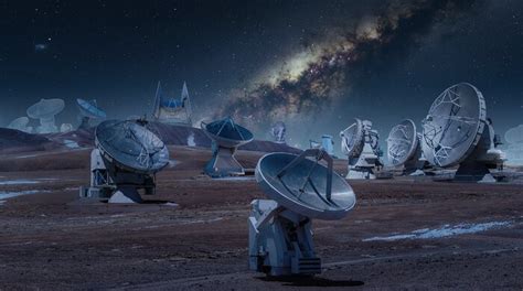 Montage Of The Event Horizon Telescope Observatories Night Eso