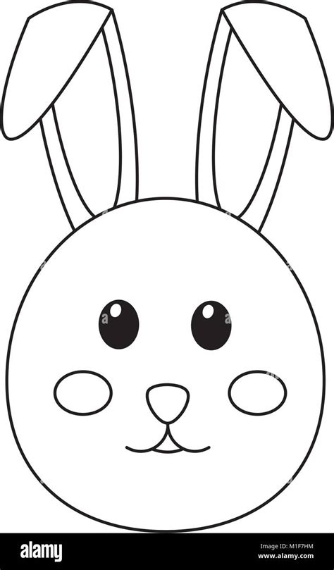 cute bunny face cartoon funny animal Stock Vector Image & Art - Alamy