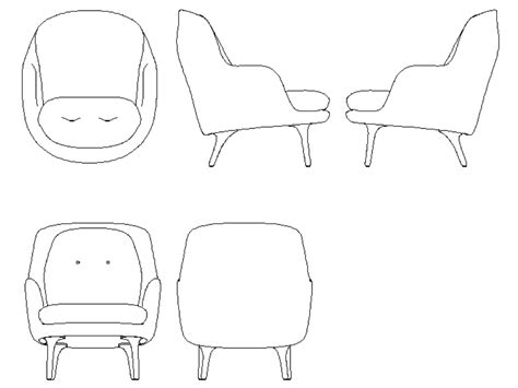 Bloques De Sill N Individual En Autocad Cad Kb Bibliocad