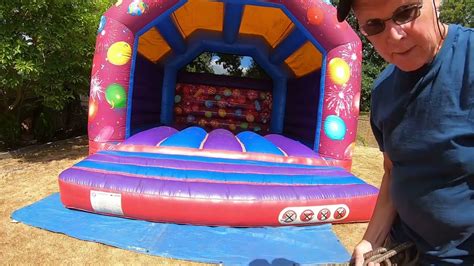 Bouncy Castle Videos Setting Up A 15 X 18 Adult Castle On Very Hard Ground Youtube