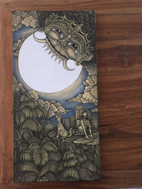 Kala Rahu Gerhana Bulan Seni Inspirasi Seni Abstrak Seni Tradisional