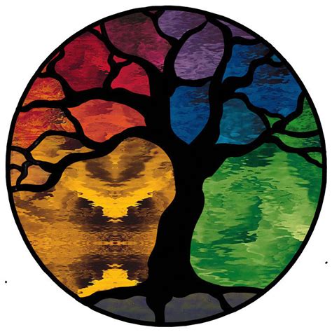 Tree Of Life Stained Glass Panel Mosaicstained Glassglass Art