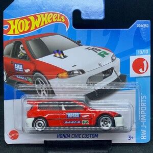 Hot Wheels Honda Civic Custom Red Asada Hw J Imports Rare Miniature Collectable Model Toy Car Etsy