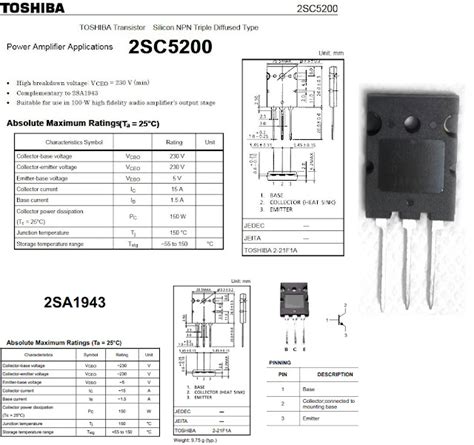 2SA1943 PNP And 2SC5200 NPN Transitor Electronic Circuit