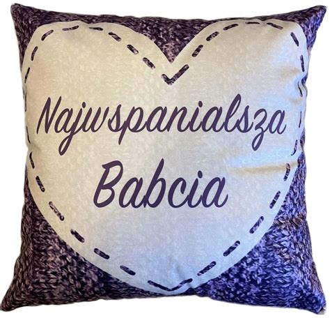 Poszewka Dzie Babci Welur Najwspanialsza Babcia