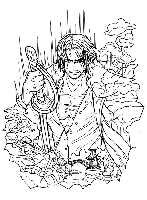 Coloriage Shanks One Piece Gratuit Coloriages Shanks Coloriages