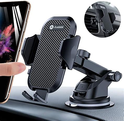 Andobil Car Phone Holder Mount Bumpy Roads Friendly Cell Phone Holder