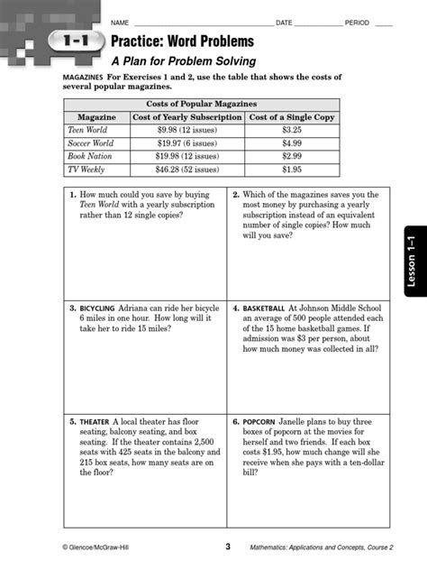 Practice Word Problems A Plan For Problem Solving Pdf Teaching Mathematics Nature