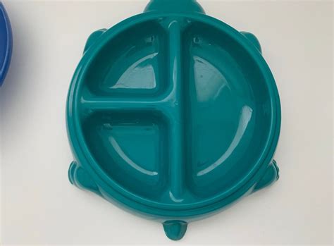 Vintage Rubbermaid Divided Turtle Kids Plate With Bowl Lid Sandbox