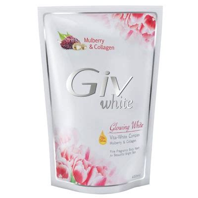 Jual Mulberry Collagen White Collection Giv Body Wash 450 Ml Refill