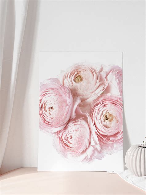 Flower Print Pink Print Wall Decor Pink Wall Art Pink Wall Etsy