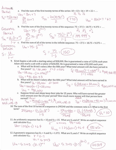 Arithmetic And Geometric Sequences Word Problems Worksheet — db-excel.com