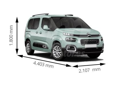 Medidas Citroën Berlingo longitud anchura altura y maletero Motor es