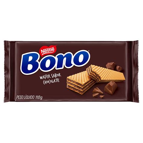 Biscoito Wafer Recheio Chocolate Bono Pacote G No Shoptime