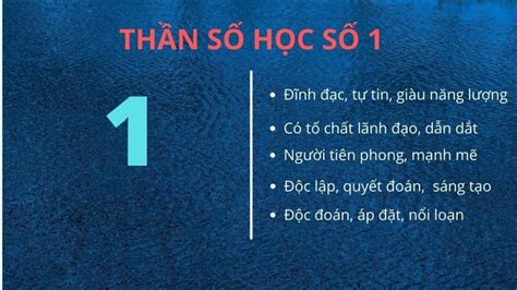 Con Số Chủ đạo 1 Ý Nghĩa Thần Số Học Hợp Nghề Nào Tính Cách Ra Sao