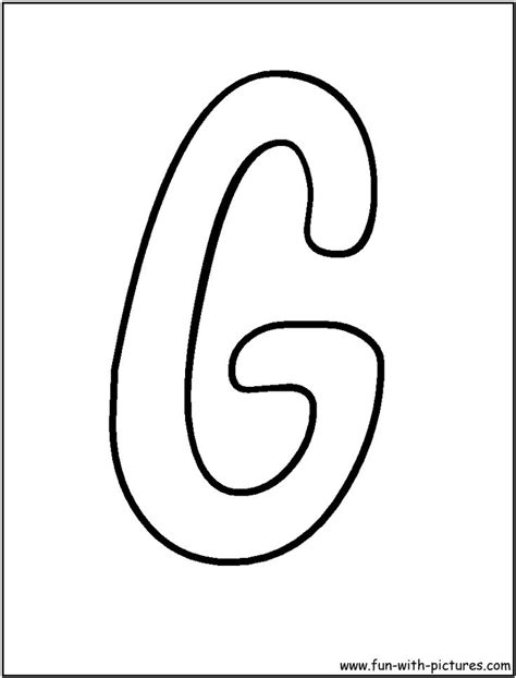 Bubble Letters G Coloring Page