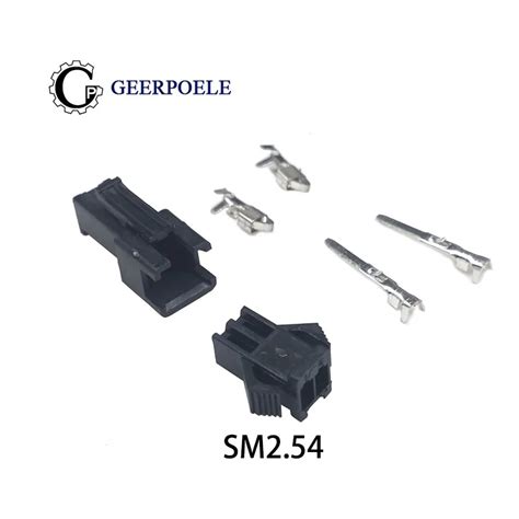 10 sets/lot connectors SM 2Pin Pitch SM2.54 mm connector Female and ...
