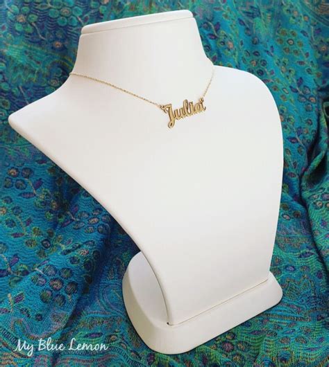 Leah Name Necklace Personalized Name Chain Solid 14k Gold Etsy