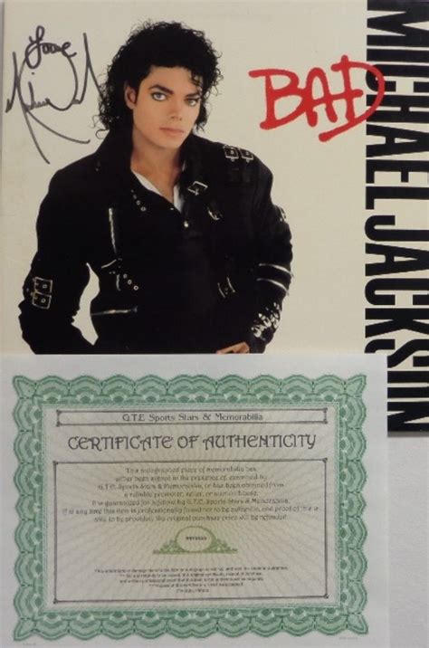 Coach S Corner Michael Jackson Hand Signed Certified Bad LP Album