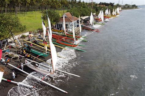 Lomba Perahu Layar Tradisional Di Pantai Warudoyong Republika Online