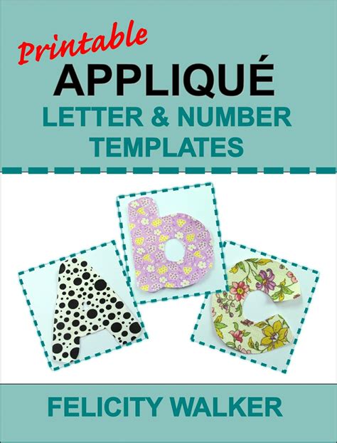 Printable Applique Letter And Number Templates Applique Letters Book