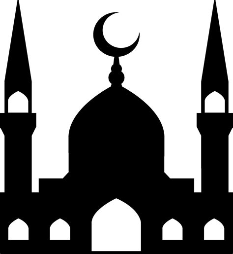 Mosque vector illustration. Silhouette mosque icon for sign and symbol ...